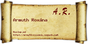 Armuth Roxána névjegykártya